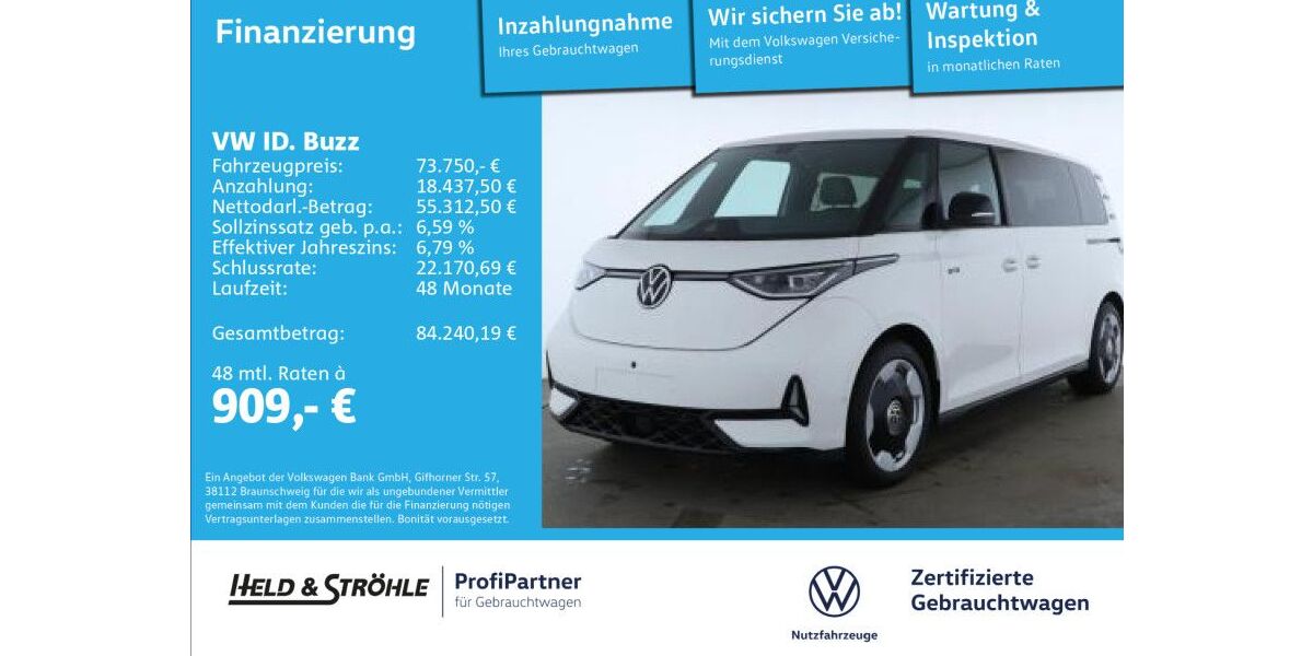 VW ID. Buzz 13.456 km 73.750 &euro; Ulm 89079