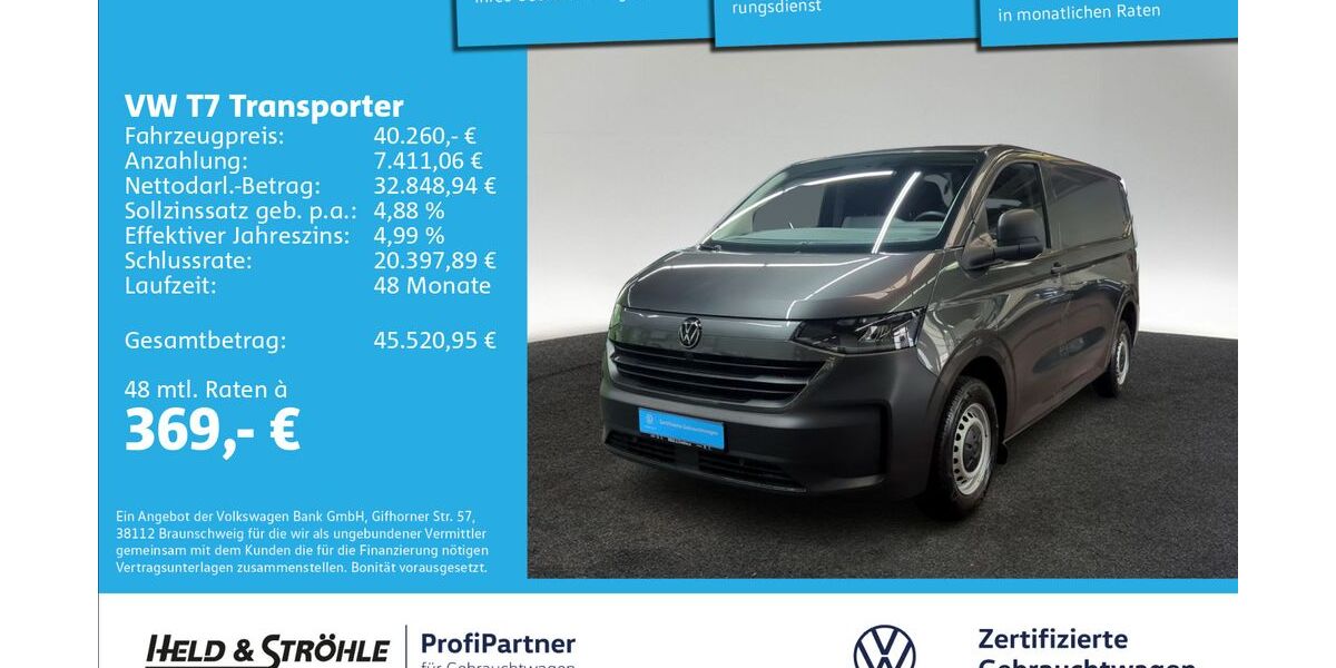 VW T7 Transporter 4.591 km 38.970 &euro; Ulm 89079