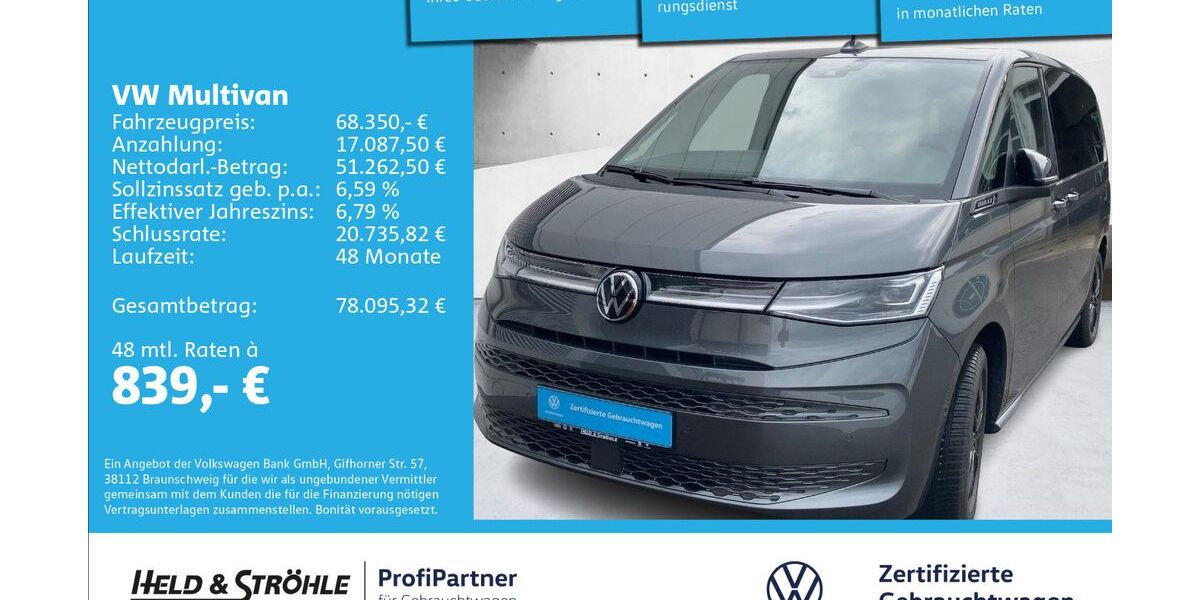 VW T7 Multivan 17.001 km 68.350 &euro; Ulm 89079