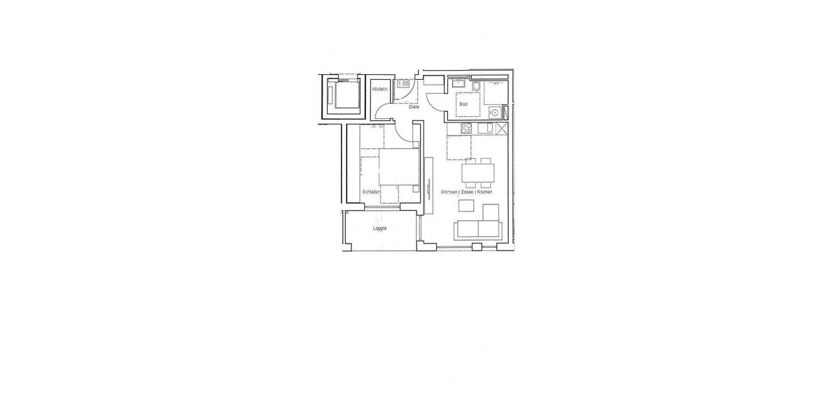 Etagenwohnung Neu-Ulm Burlafingen - 2 Zimmer, 57 m&sup2;, 880&euro; | Angebot:26858822