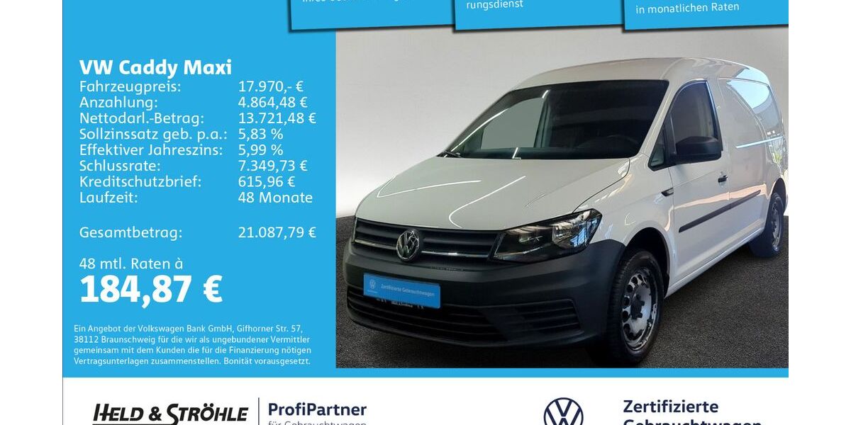 VW Caddy Maxi 59.994 km 17.560 &euro; Ulm 89079