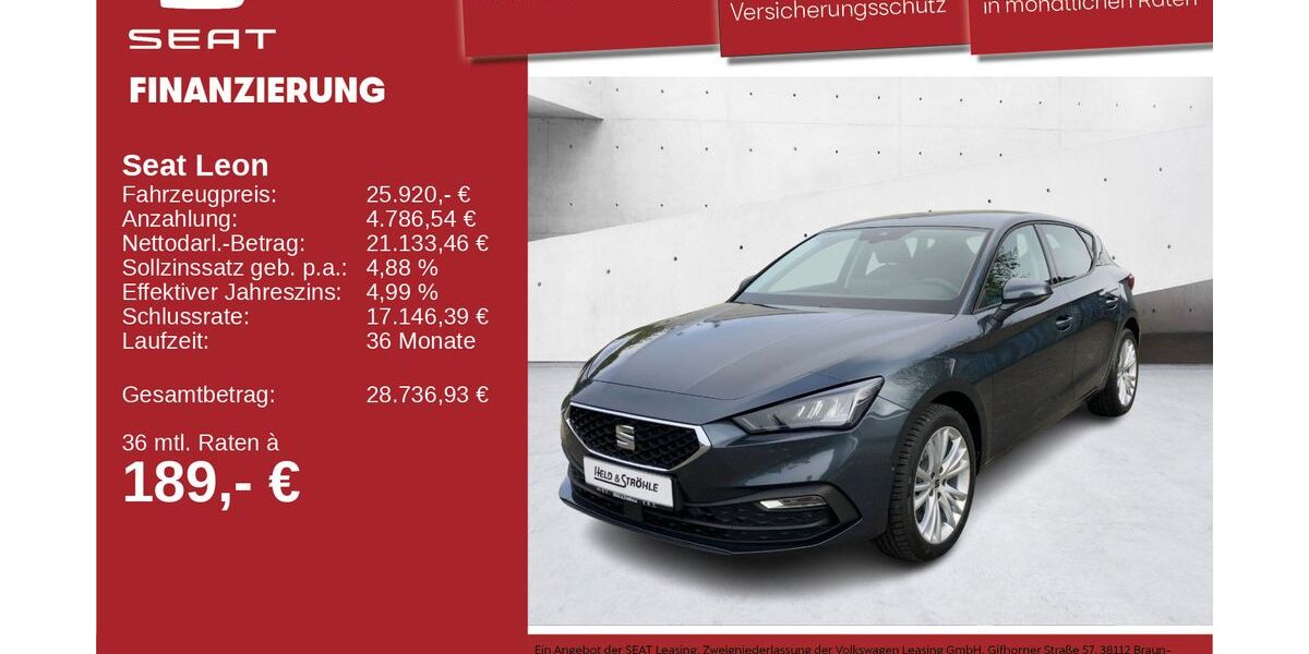 Seat Leon 4.566 km 24.920 &euro; Neu-Ulm 89231