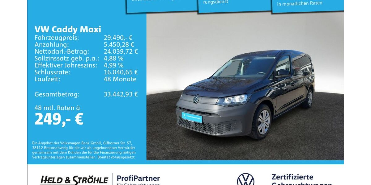 VW Caddy Maxi 25.319 km 28.970 &euro; Ulm 89079
