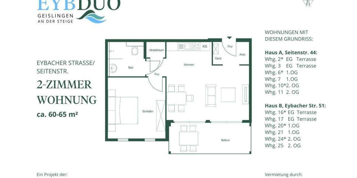 Exklusive 2-Zimmer-Wohnung mit Balkon und EBK im 