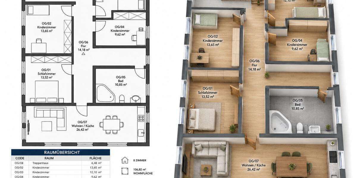 Etagenwohnung Deggingen - 5 Zimmer, 98 m&sup2;, 950&euro; | Angebot:26828657