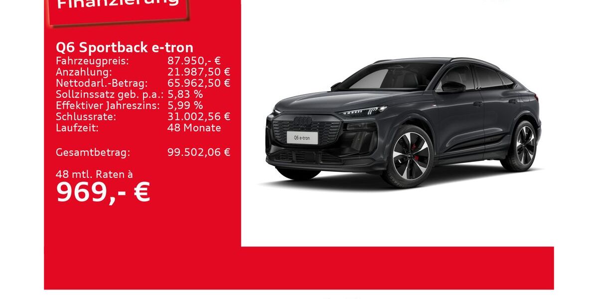 Audi Q6 e-tron 8.001 km 84.450 &euro; Ulm 89073