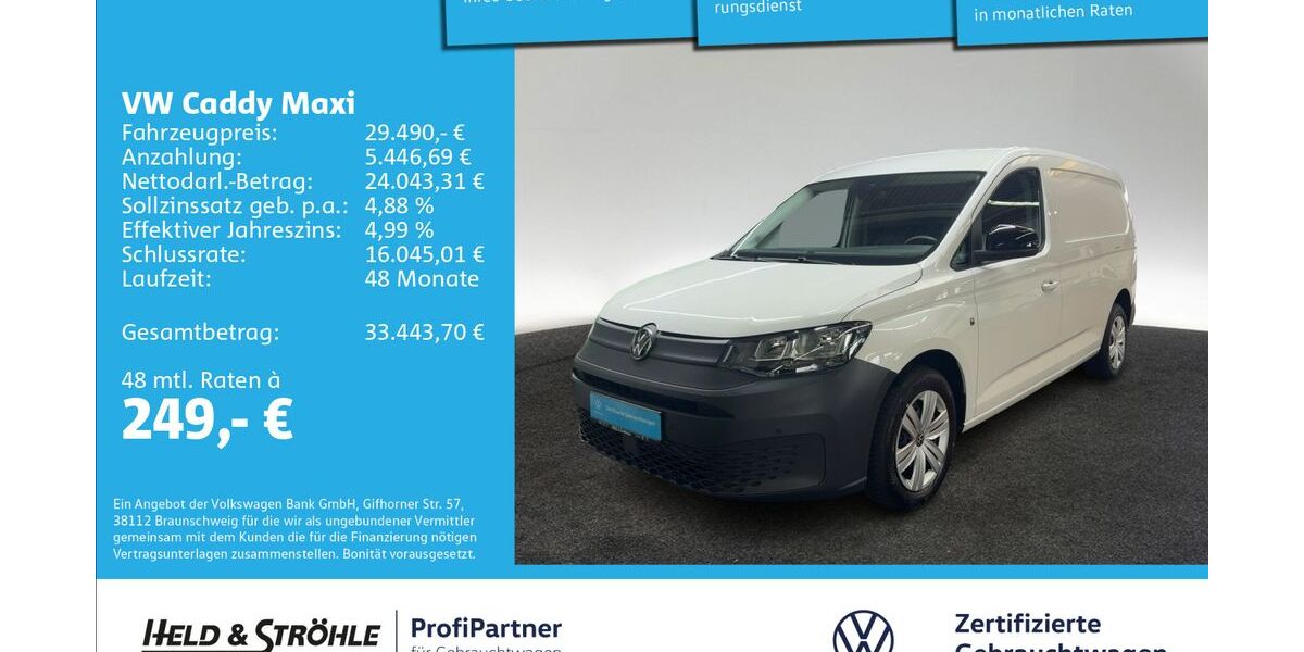 VW Caddy Maxi 19.628 km 28.970 &euro; Ulm 89079