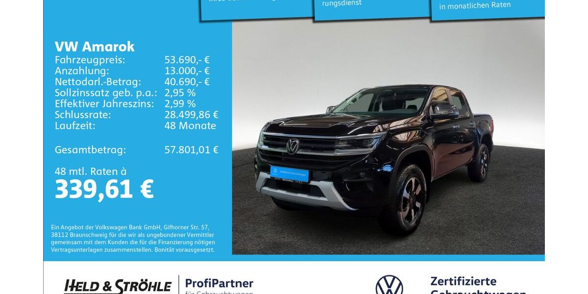 VW Amarok 2.306 km 51.770 &euro; Ulm 89079