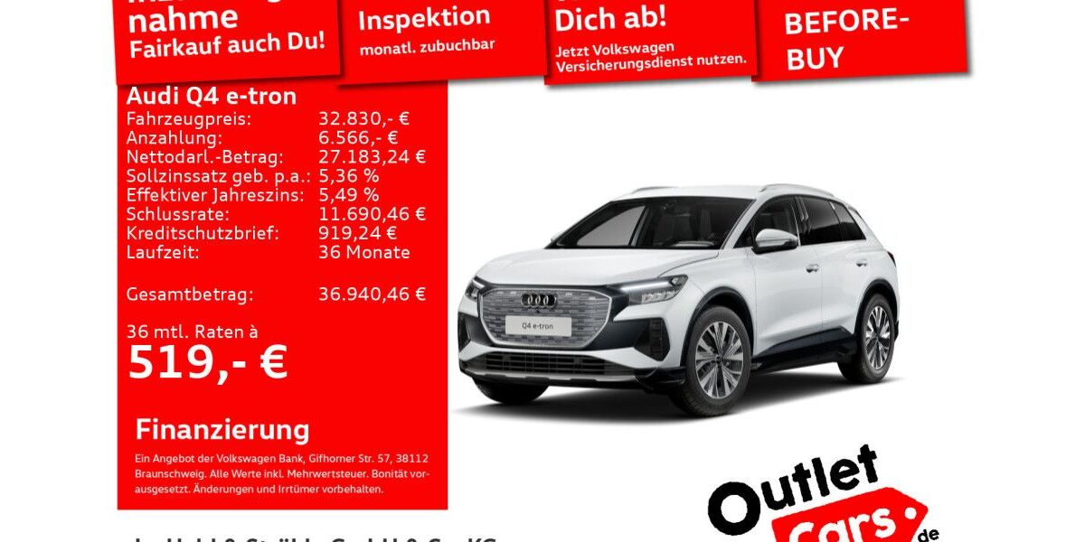 Audi Q4 e-tron 36.432 km 32.830 &euro; Senden 89250