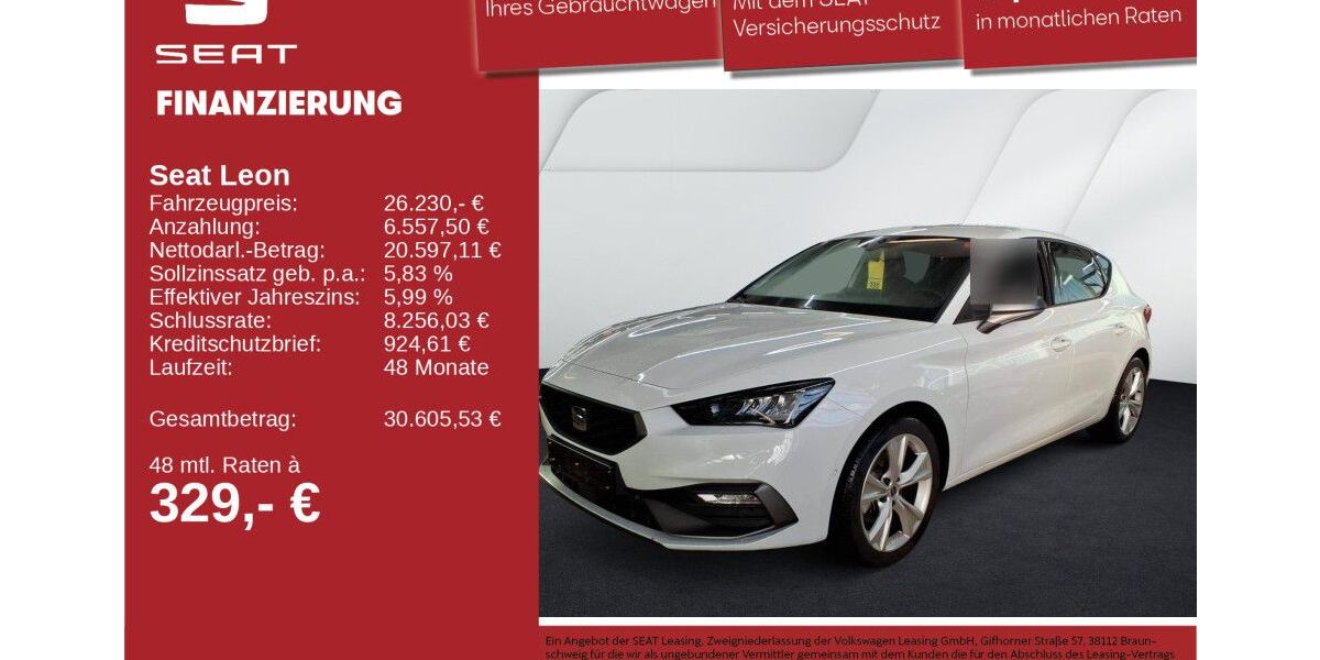 Seat Leon 13.223 km 26.230 &euro; Neu-Ulm 89231