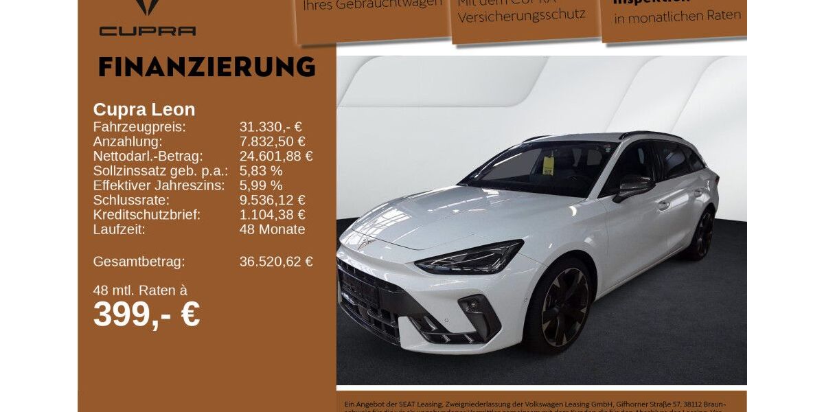 Cupra Leon 23.399 km 31.330 &euro; Neu-Ulm 89231