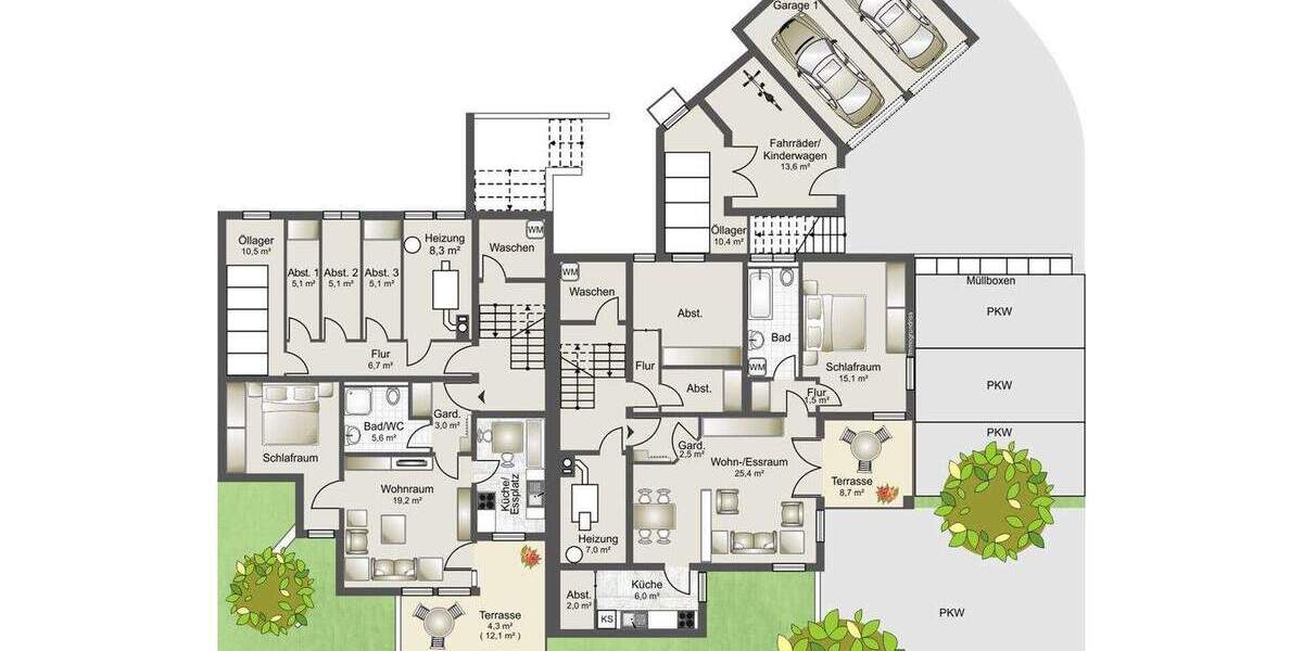 Mehrfamilienhaus, Wohnhaus Elchingen / Thalfingen Thalfingen - 1 Zimmer, 406 m&sup2;, 1.456.000&euro; | Angebot:24711009