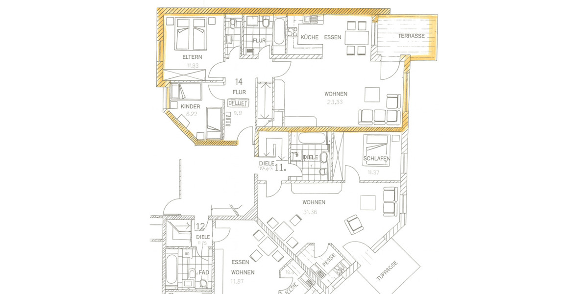 Etagenwohnung Leipheim - 4 Zimmer, 100 m&sup2;, 399.000&euro; | Angebot:25725202