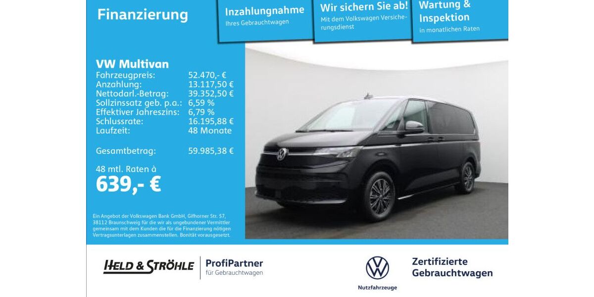 VW T7 Multivan 13.888 km 52.470 &euro; Ulm 89079