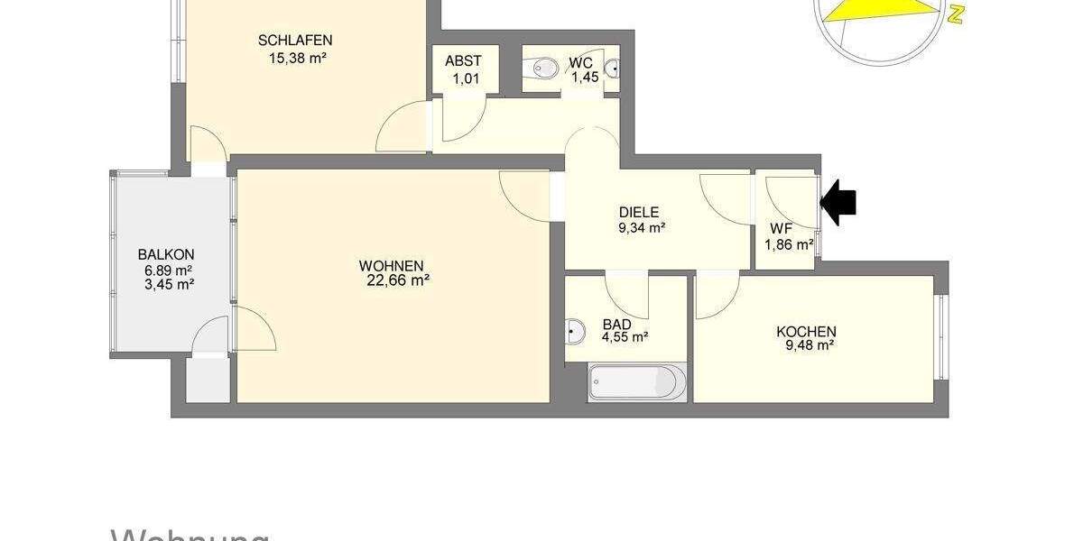 Etagenwohnung Senden - 2 Zimmer, 69 m&sup2;, 130.000&euro; | Angebot:24749255