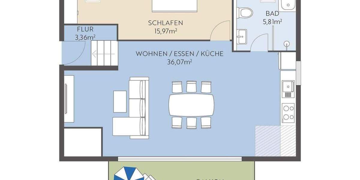 Etagenwohnung Erbach - 2 Zimmer, 81 m&sup2;, 429.000&euro; | Angebot:25691058