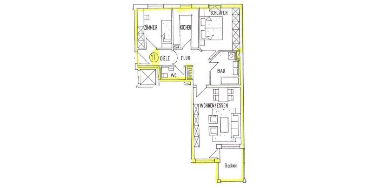 Etagenwohnung Ulm Eselsberg - 3 Zimmer, 77 m&sup2;, 375.000&euro; | Angebot:26787469