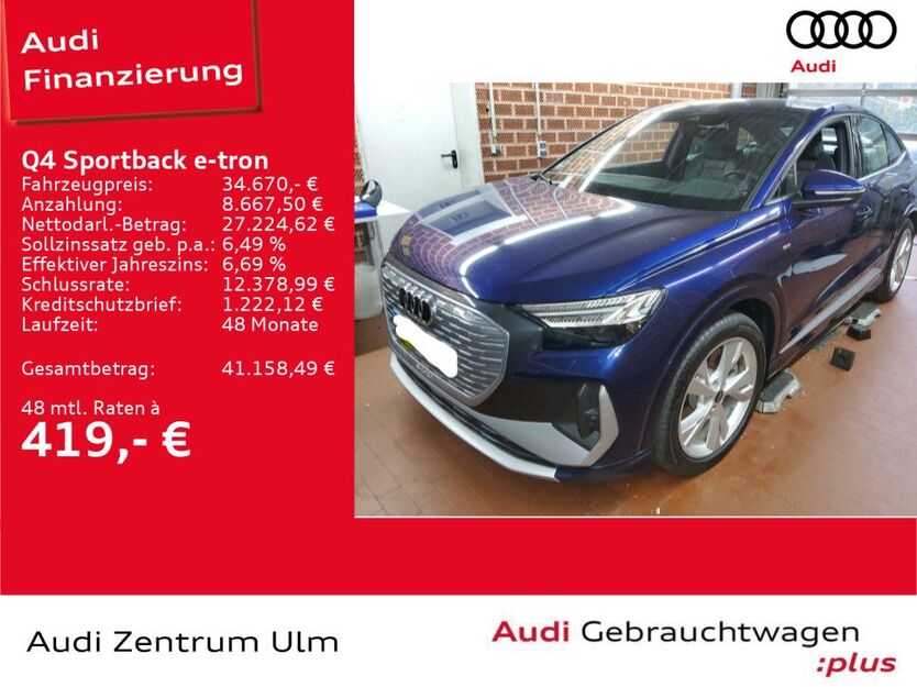 Audi Q4 e-tron 20.064 km 34.670 € Ulm 89073