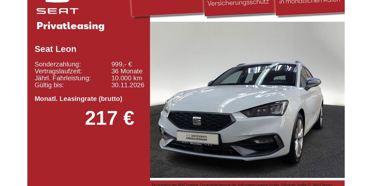Seat Leon 11.414 km 28.460 &euro; Neu-Ulm 89231