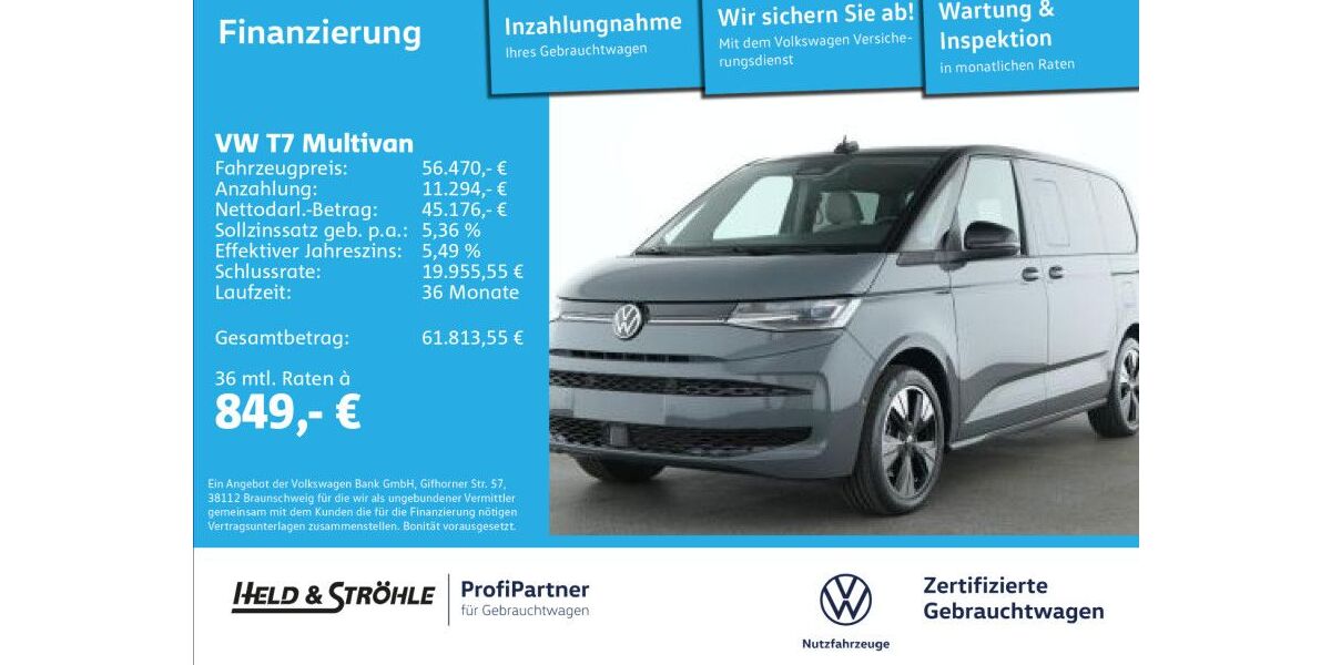 VW T7 Multivan 8.948 km 56.970 &euro; Ulm 89079