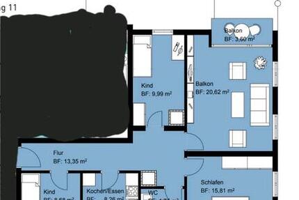 4 Zimmer Wohnung in Ulm Stadtmitte Balkon Einbauküche 85 qm 4 zimmer