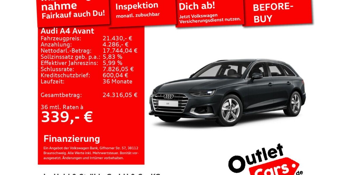 Audi A4 112.295 km 21.430 &euro; Senden 89250