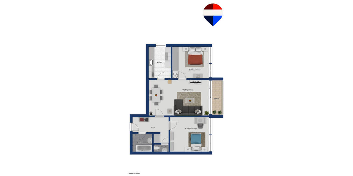 Etagenwohnung Neu-Ulm Ludwigsfeld - 3 Zimmer, 86 m&sup2;, 218.000&euro; | Angebot:26686180