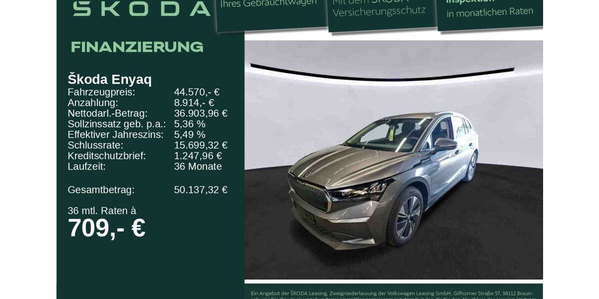 Skoda Enyaq 14.348 km 44.570 &euro; Neu-Ulm 89231