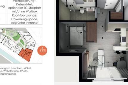 Wohnung Ulm Söflingen - 1 Zimmer, 33 m&sup2;, 1.045&euro; | Angebot:27619470