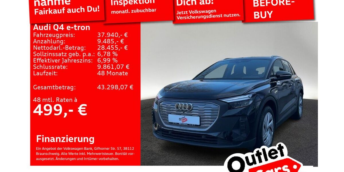 Audi Q4 e-tron 36.275 km 37.940 &euro; Senden 89250