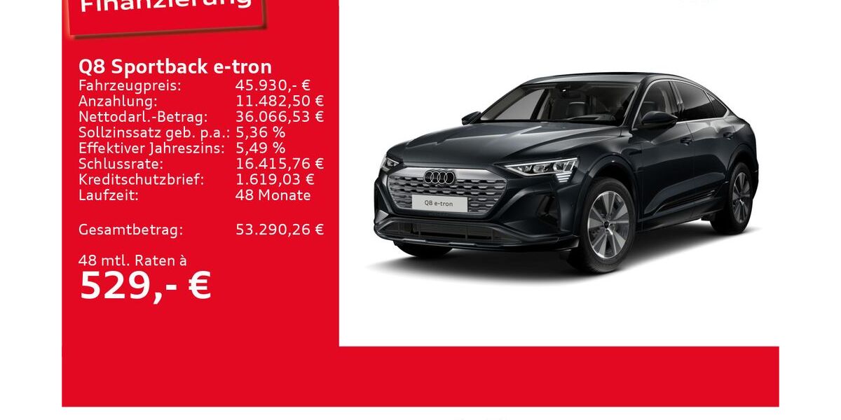 Audi Q8 e-tron 44.659 km 45.930 &euro; Ulm 89073