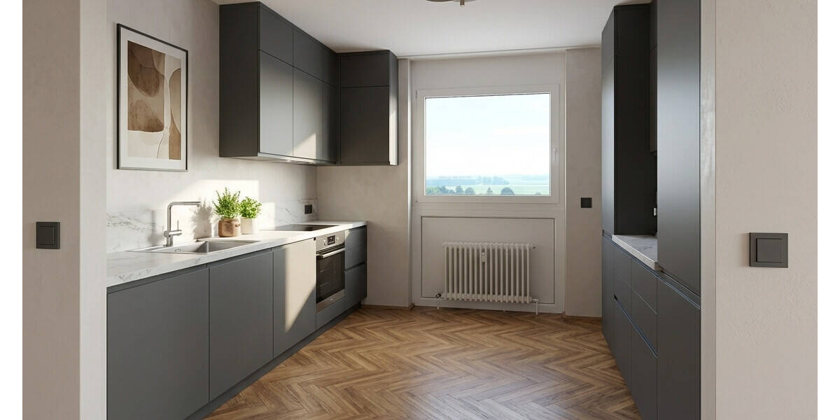 Etagenwohnung Neu-Ulm Ludwigsfeld - 3 Zimmer, 86 m&sup2;, 218.000&euro; | Angebot:26686180