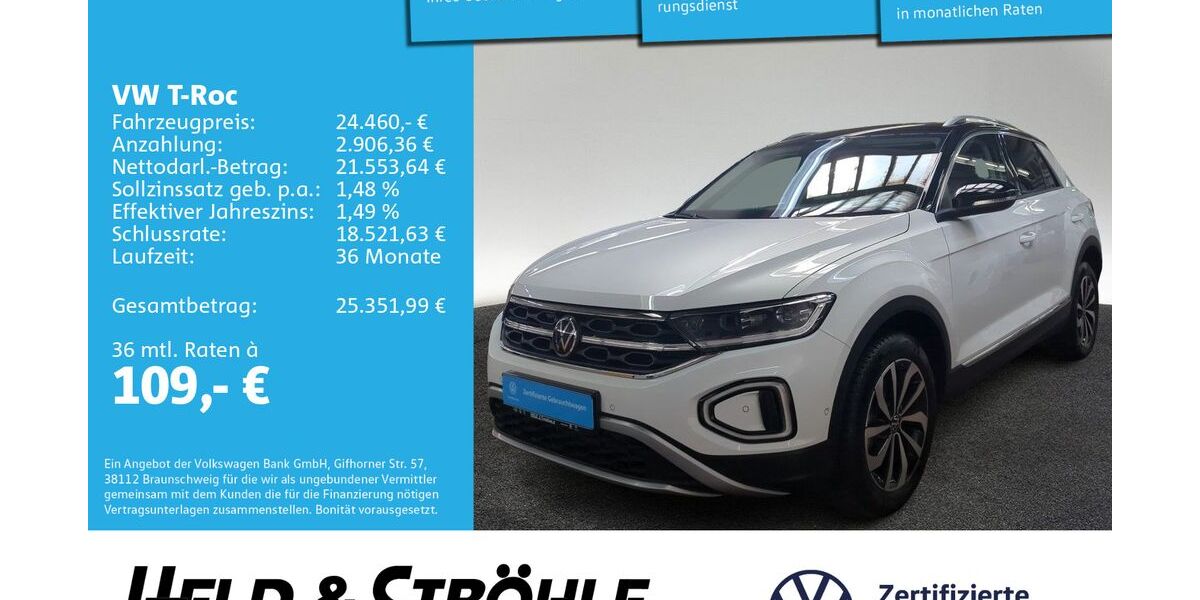 VW T-Roc 8.774 km 24.460 &euro; Neu-Ulm 89231