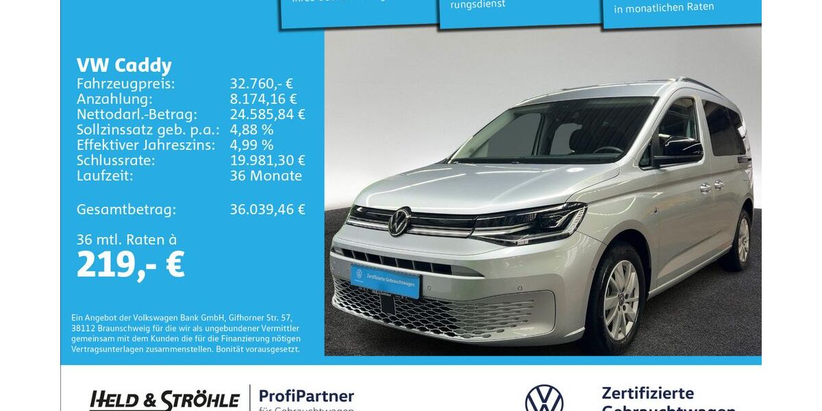 VW Caddy 6.742 km 32.190 &euro; Ulm 89079