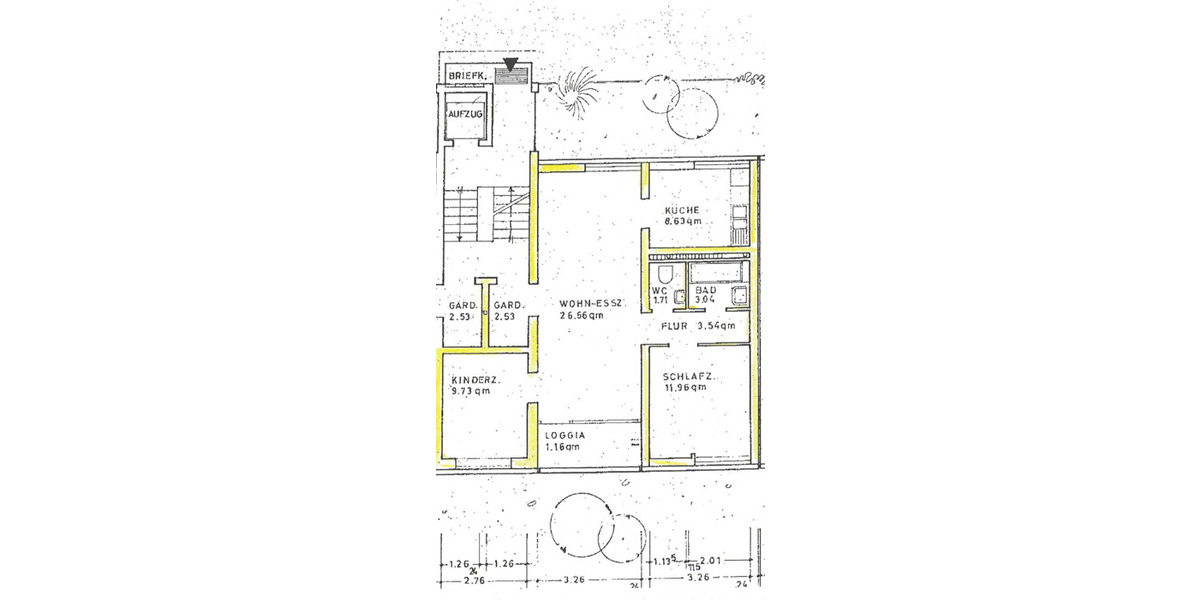 Etagenwohnung Neu-Ulm Ludwigsfeld - 3 Zimmer, 67 m&sup2;, 275.000&euro; | Angebot:26714985