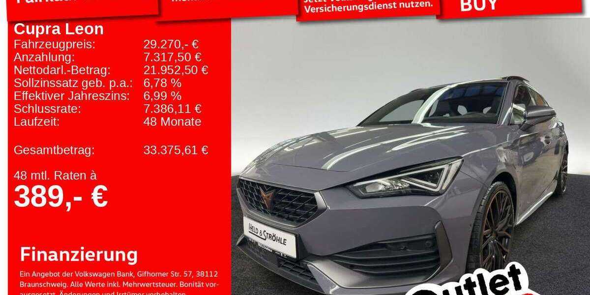 Cupra Leon 42.936 km 29.270 &euro; Senden 89250