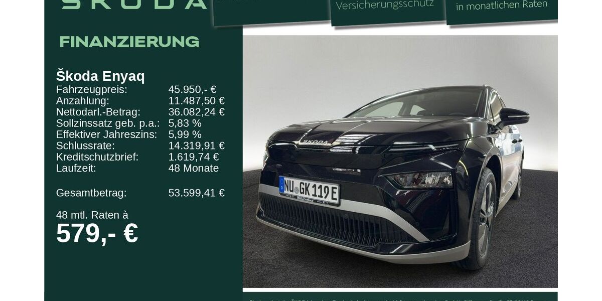 Skoda Enyaq 4.998 km 45.950 &euro; Neu-Ulm 89231