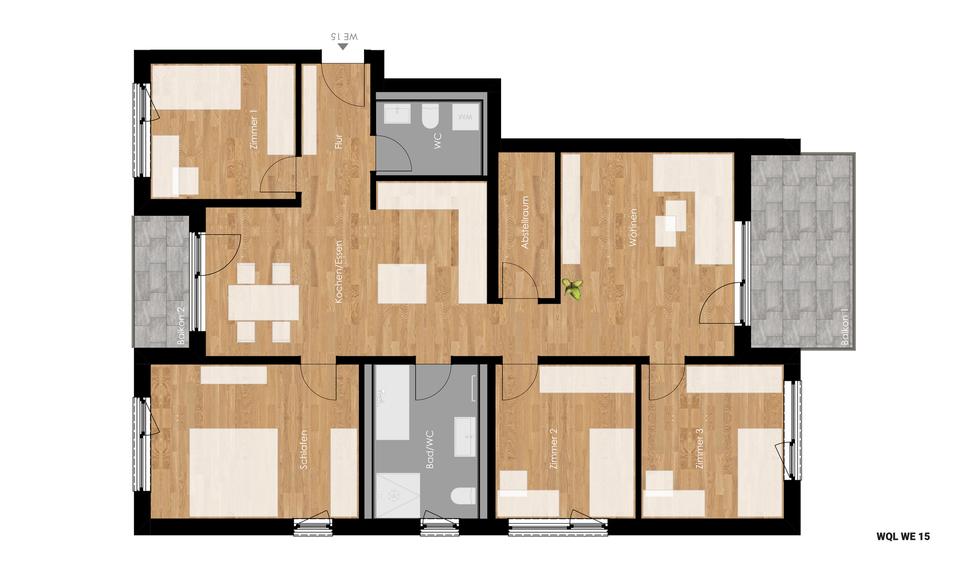 Etagenwohnung Weißenhorn - 5.5 Zimmer, 122 m&sup2;, 1.684&euro; | Angebot:25931200