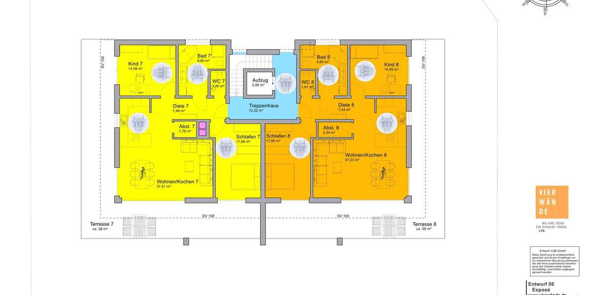 Terrassenwohnung Schemmerhofen - 3 Zimmer, 96 m&sup2;, 481.600&euro; | Angebot:25664912