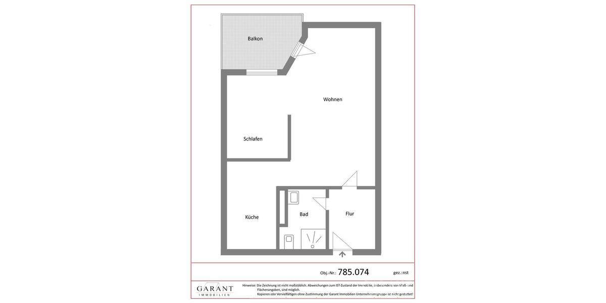 Etagenwohnung Ulm Oststadt - 1 Zimmer, 38 m&sup2;, 169.000&euro; | Angebot:26835525