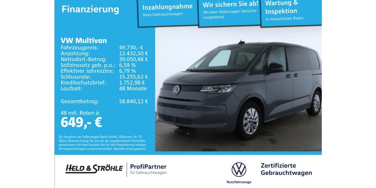 VW T7 Multivan 13.162 km 49.730 &euro; Ulm 89079