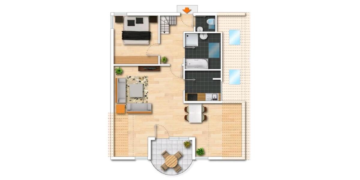 Maisonettenwohnung Dietenheim - 3 Zimmer, 104 m&sup2;, 1.248&euro; | Angebot:26354186