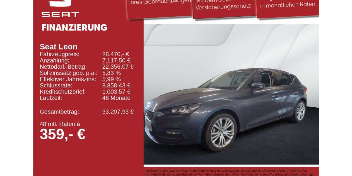 Seat Leon 11.483 km 28.470 &euro; Neu-Ulm 89231