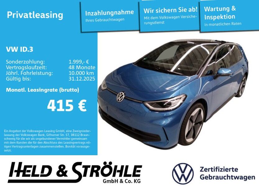 VW ID.3 3.666 km 41.660 € Neu-Ulm 89231