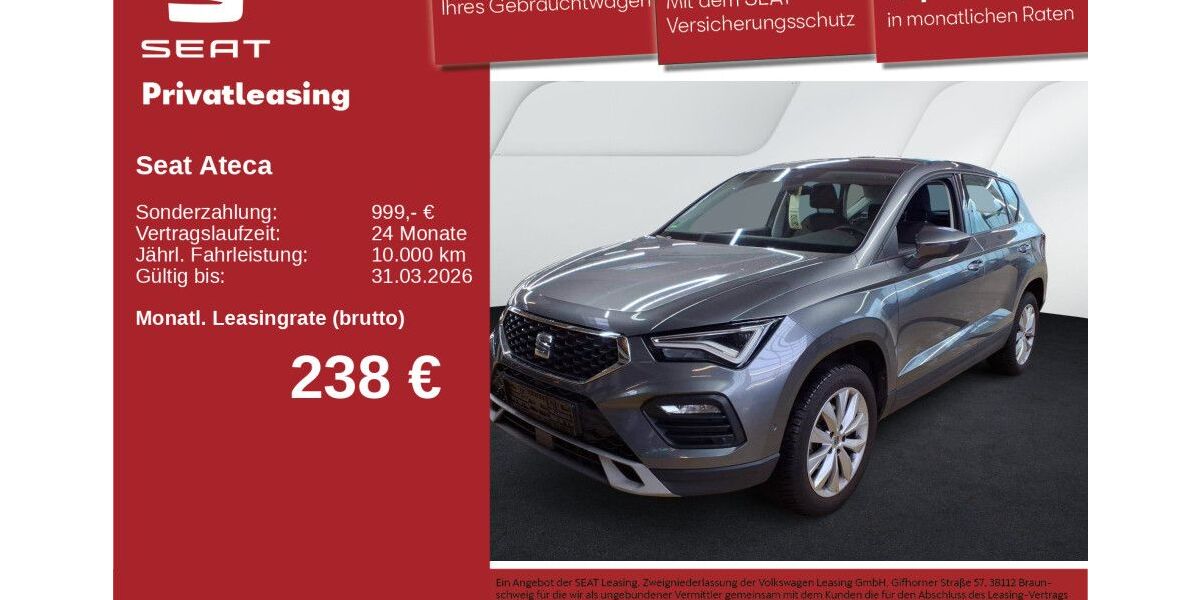 Seat Ateca 23.388 km 27.970 &euro; Neu-Ulm 89231