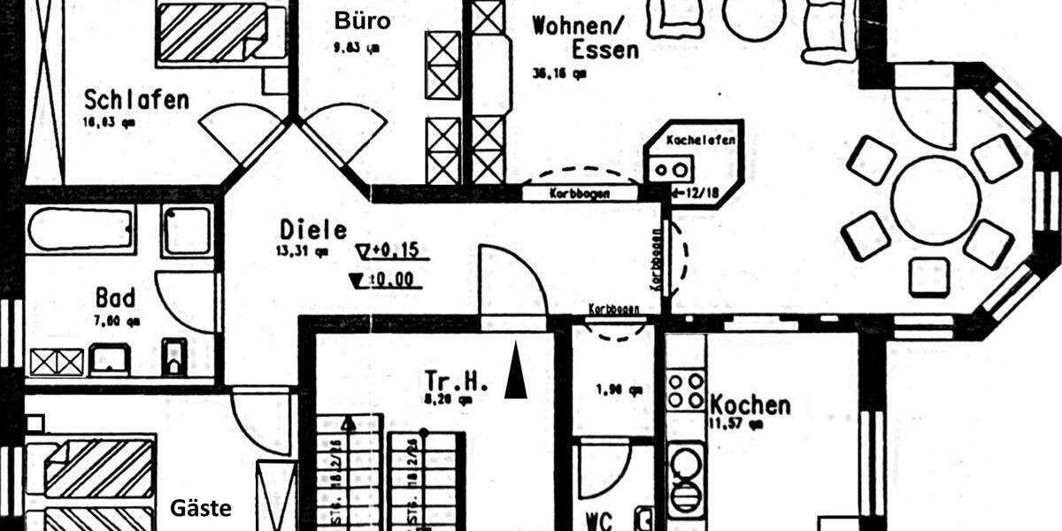 Ideal für Paare mit hohem Anspruch an Wohnkomfort: Barrierearme EG-Whg mit Gartenanteil in Eggingen 4 zimmer