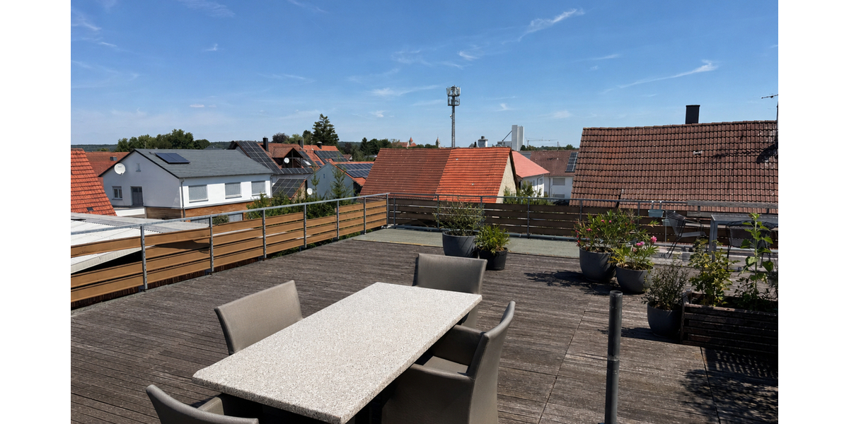 Wohnen mit Blick auf das Brenzer Schloss - Großzügige 4-Zimmer Wohnung mit Dachterrasse in Sontheim - Dachgeschoßwohnung Sontheim an der Brenz | Angebot:27097054