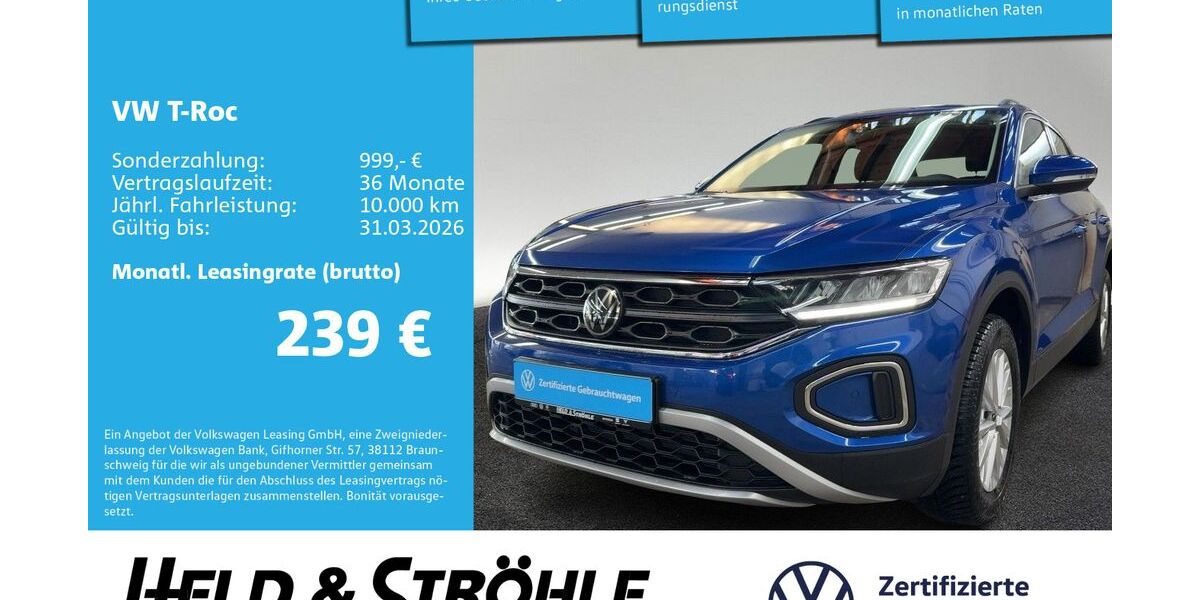 VW T-Roc 8.473 km 23.660 &euro; Neu-Ulm 89231