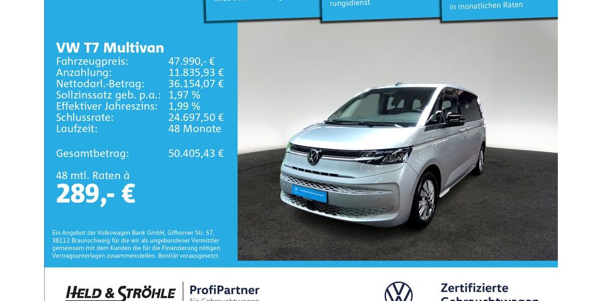 VW T7 Multivan 27.110 km 47.460 &euro; Ulm 89079