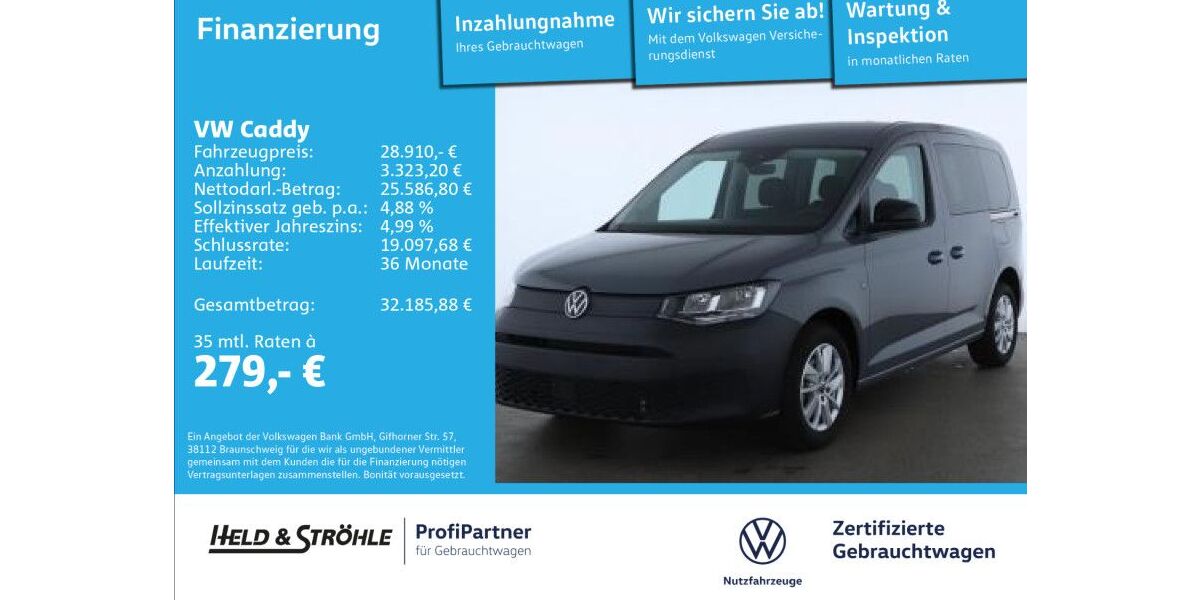 VW Caddy 6.772 km 26.320 &euro; Ulm 89079